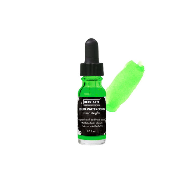 Liquid Watercolor Neon Brights Green