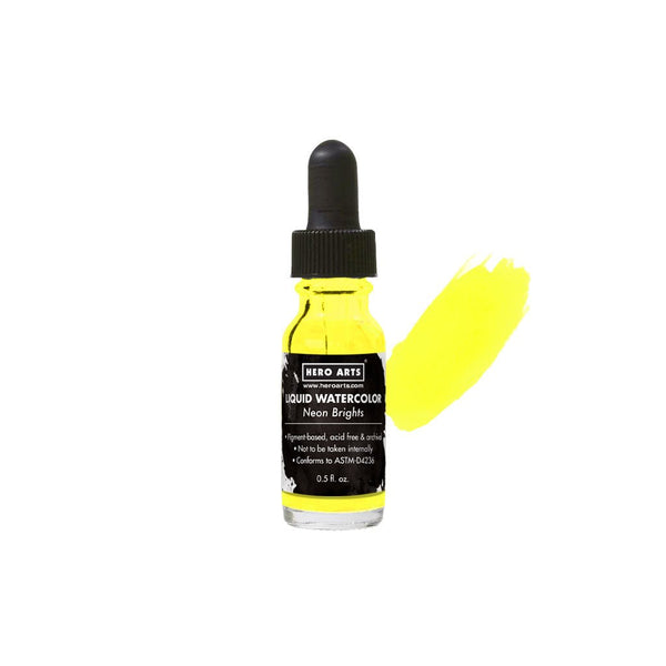 Liquid Watercolor Neon Brights Yellow