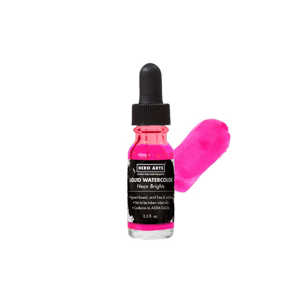 Liquid Watercolor Neon Brights Pink