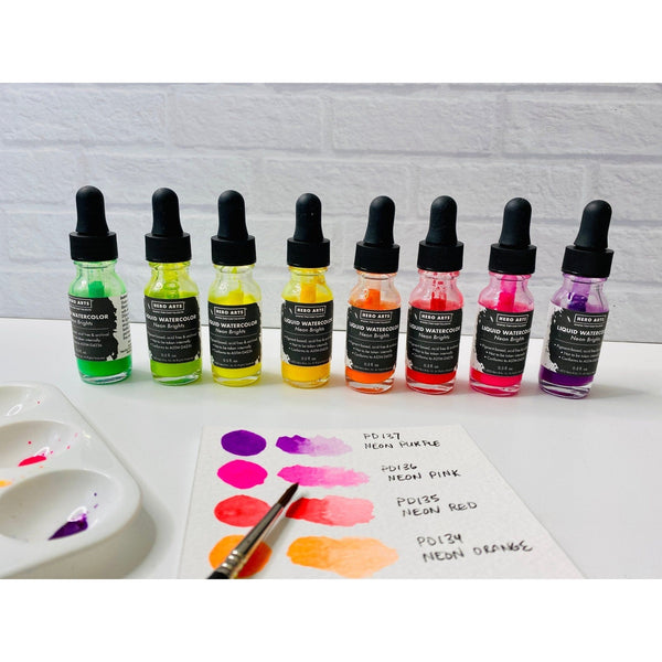 Liquid Watercolor Neon Brights Pink