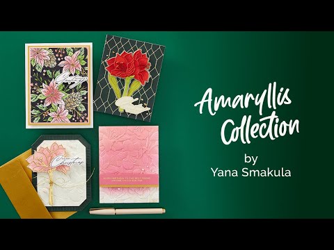 Yana's Amaryllis Etched Dies from the Amaryllis Christmas Collection by Yana Smakula
