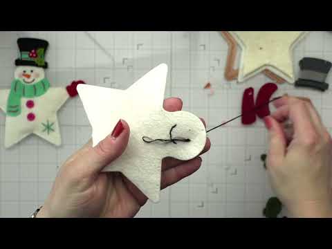 Felt Snowman Star Etched Dies by Nichol Spohr