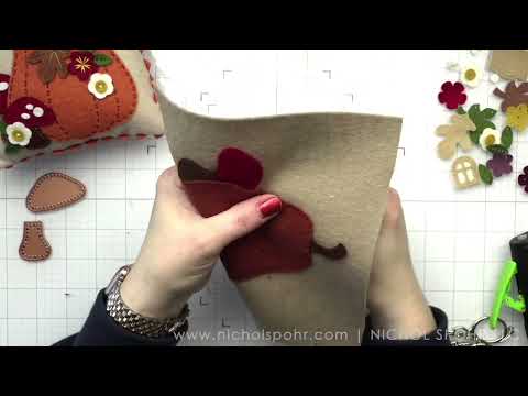 Felt Pumpkin Lane House Etched Dies by Nichol Spohr