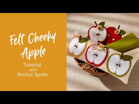 Felt Cheeky Apple Etched Dies by Nichol Spohr