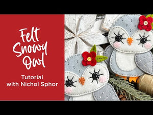 Felt Snowy Owl Etched Dies by Nichol Spohr
