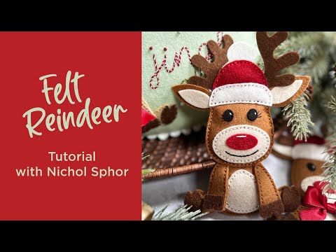 Felt Reindeer Etched Dies by Nichol Spohr
