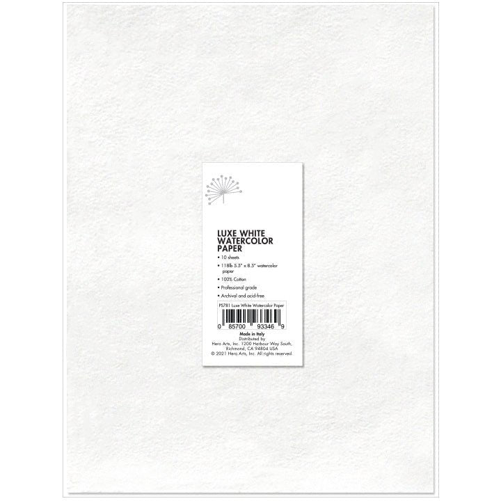 Luxe White Watercolor Paper - 8.5 x 11