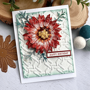Painted Daisy and Ladybugs Etched Dies by Susan Tierney-Cockburn