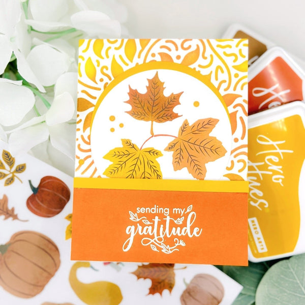 Pumpkin & Leaves Hero Transfers
