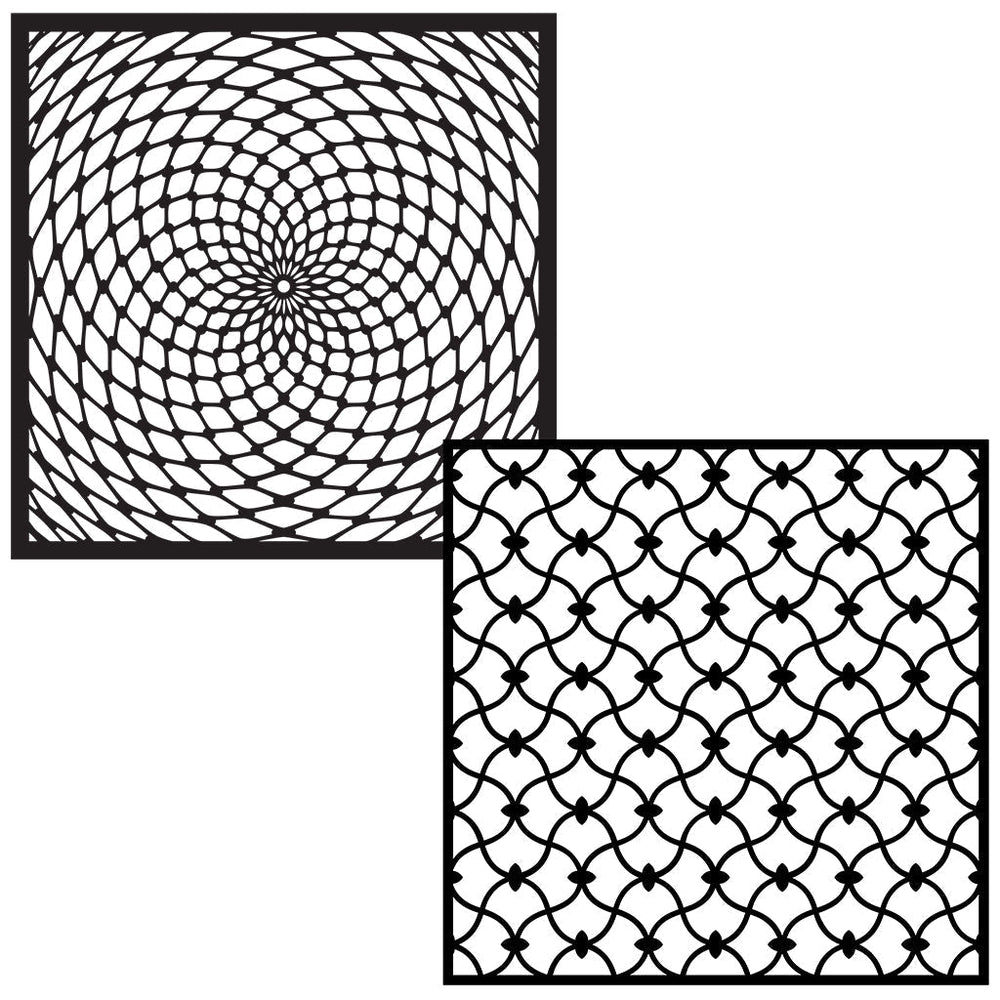 Filigree Pattern Stencil Pair