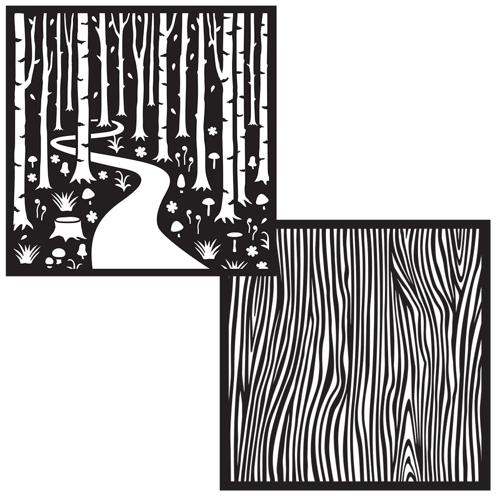 Nature Patterns Stencil Pair