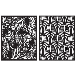Peacock Patterns Stencil Pairs