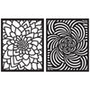 Flower Swirls Stencil Pairs