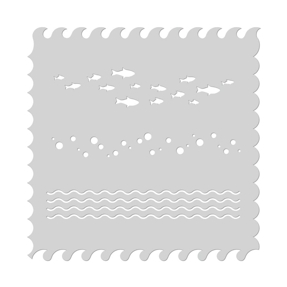 Waves Scenic Stencil