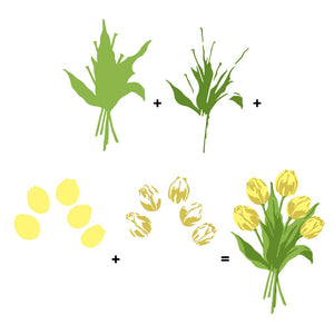 Color Layering Tulip Bouquet Stencils