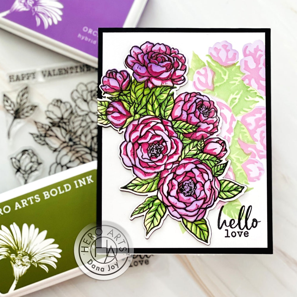 Peonies Bunch Layering Stencils