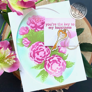 Peonies Bunch Layering Stencils