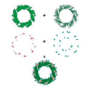 Color Layering Wreath Stencils