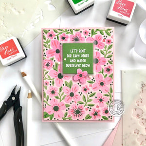 Color Layering Bold Flowers Stencils