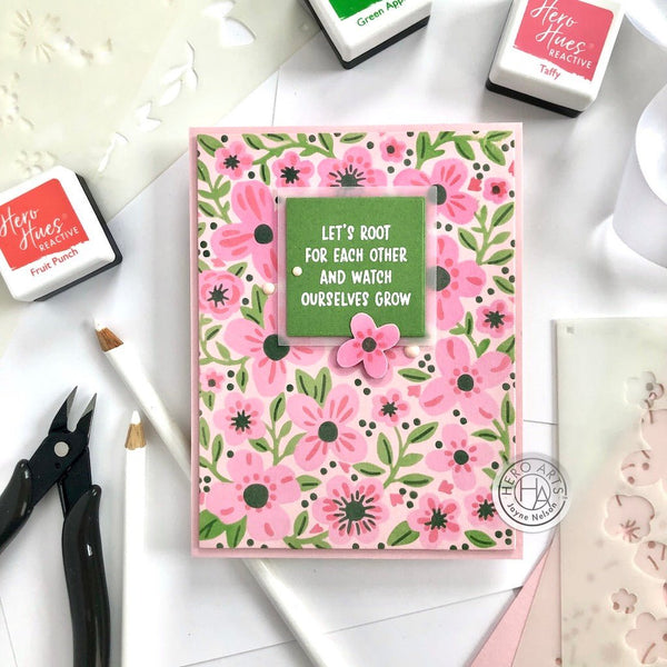 Color Layering Bold Flowers Stencils