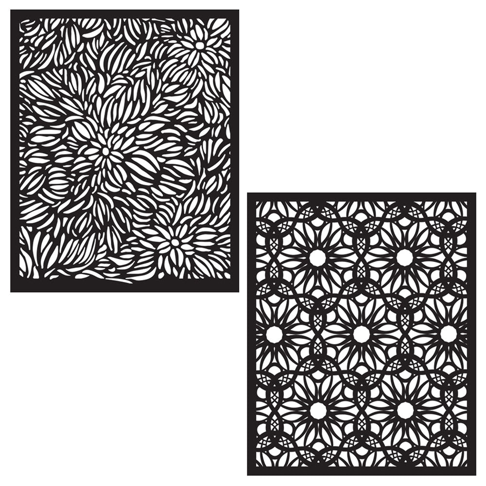Floral Patterns Stencil Pair