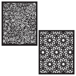 Floral Patterns Stencil Pair