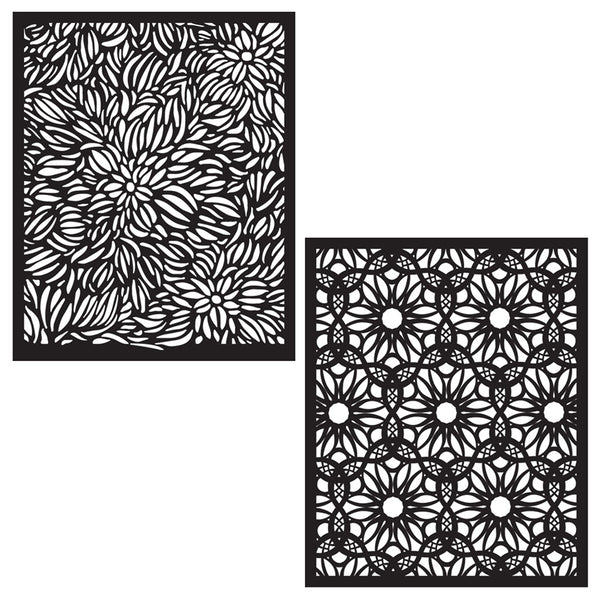 Floral Patterns Stencil Pair