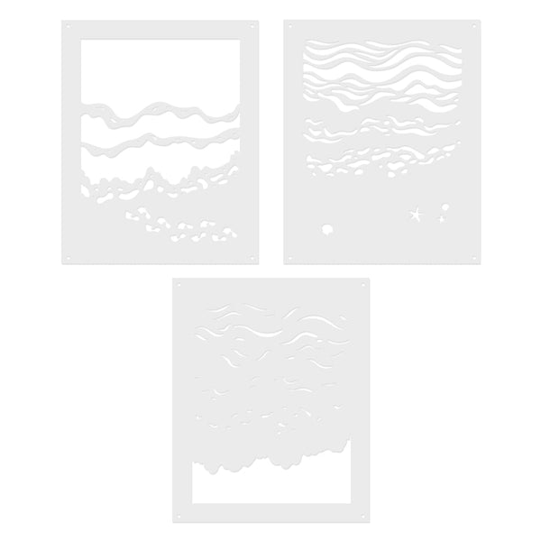 Color Layering Beach Floor Stencils