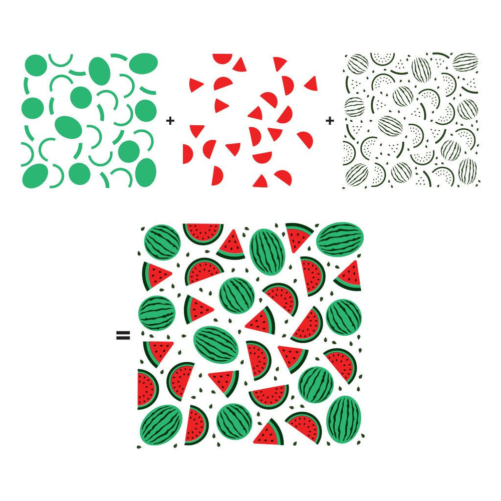 Color Layering Watermelon Stencils