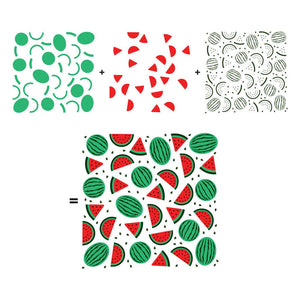 Color Layering Watermelon Stencils