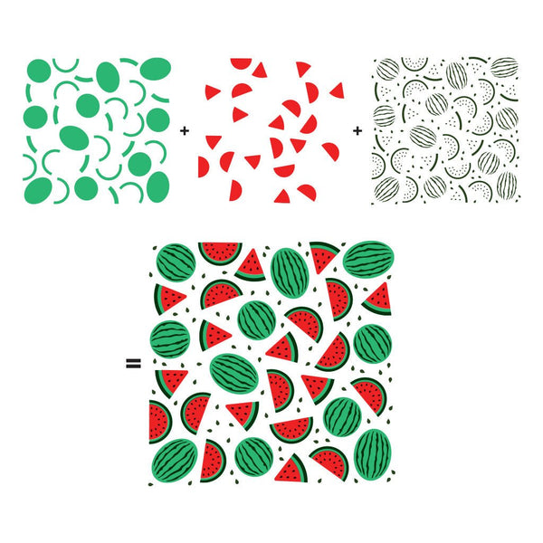Color Layering Watermelon Stencils