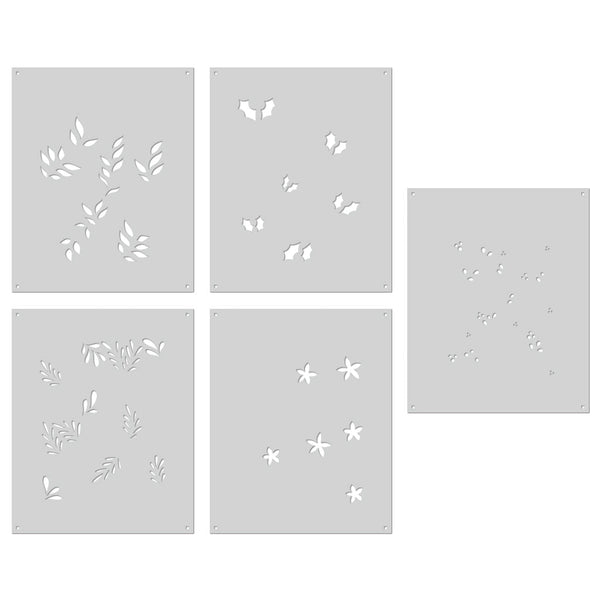 Color Layering Christmas Foliage Stencils