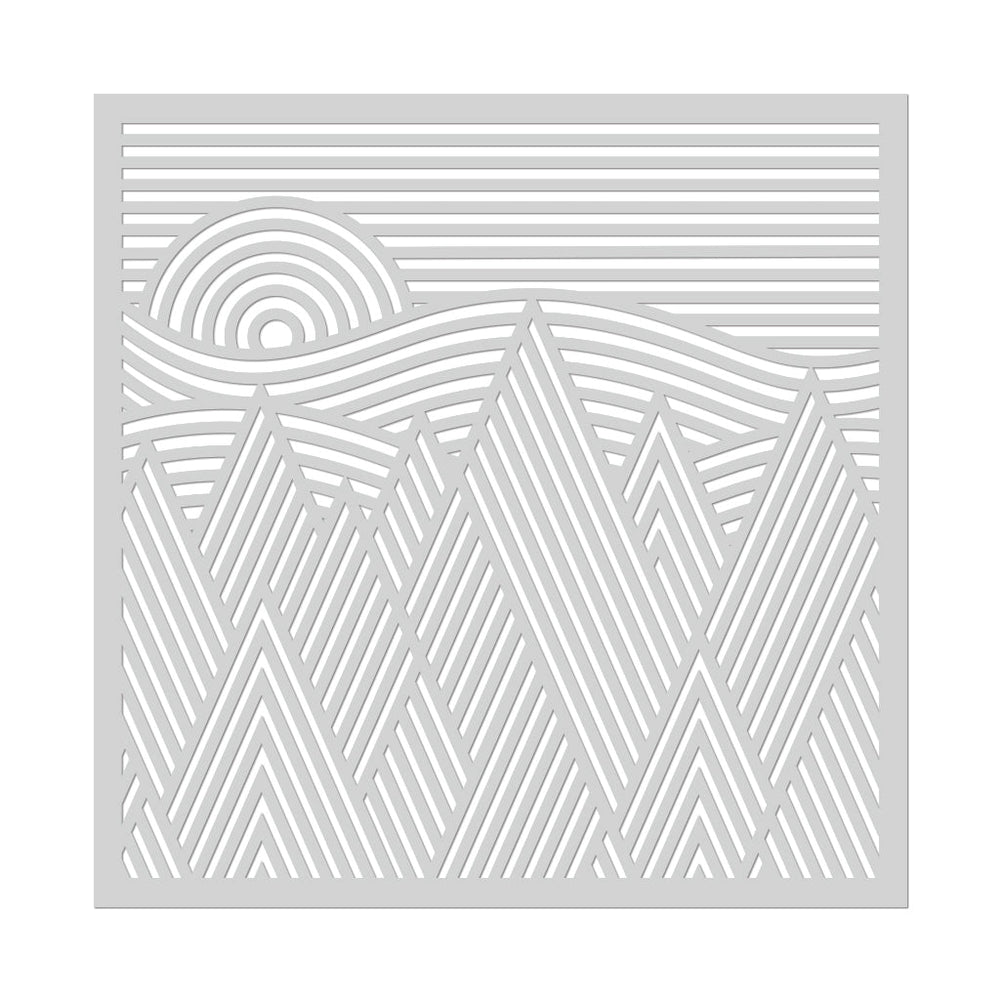 Graphic Mountains Stencil