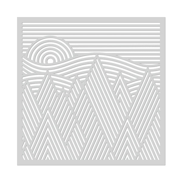 Graphic Mountains Stencil