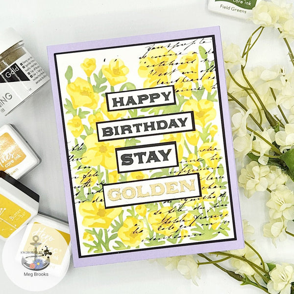 Color Layering Golden Poppies Stencils