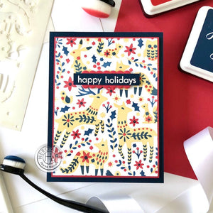 Color Layering Folk Winter Animals Stencils