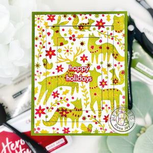 Color Layering Folk Winter Animals Stencils