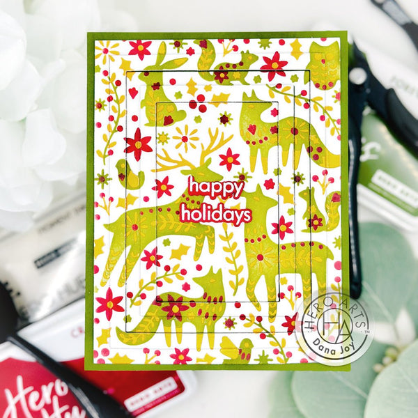 Color Layering Folk Winter Animals Stencils