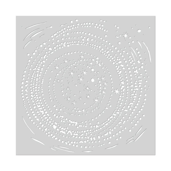 Swirling Stars Stencil
