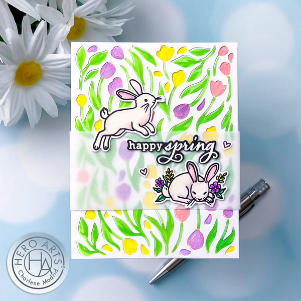 Color Layering Tulip Pattern Stencils