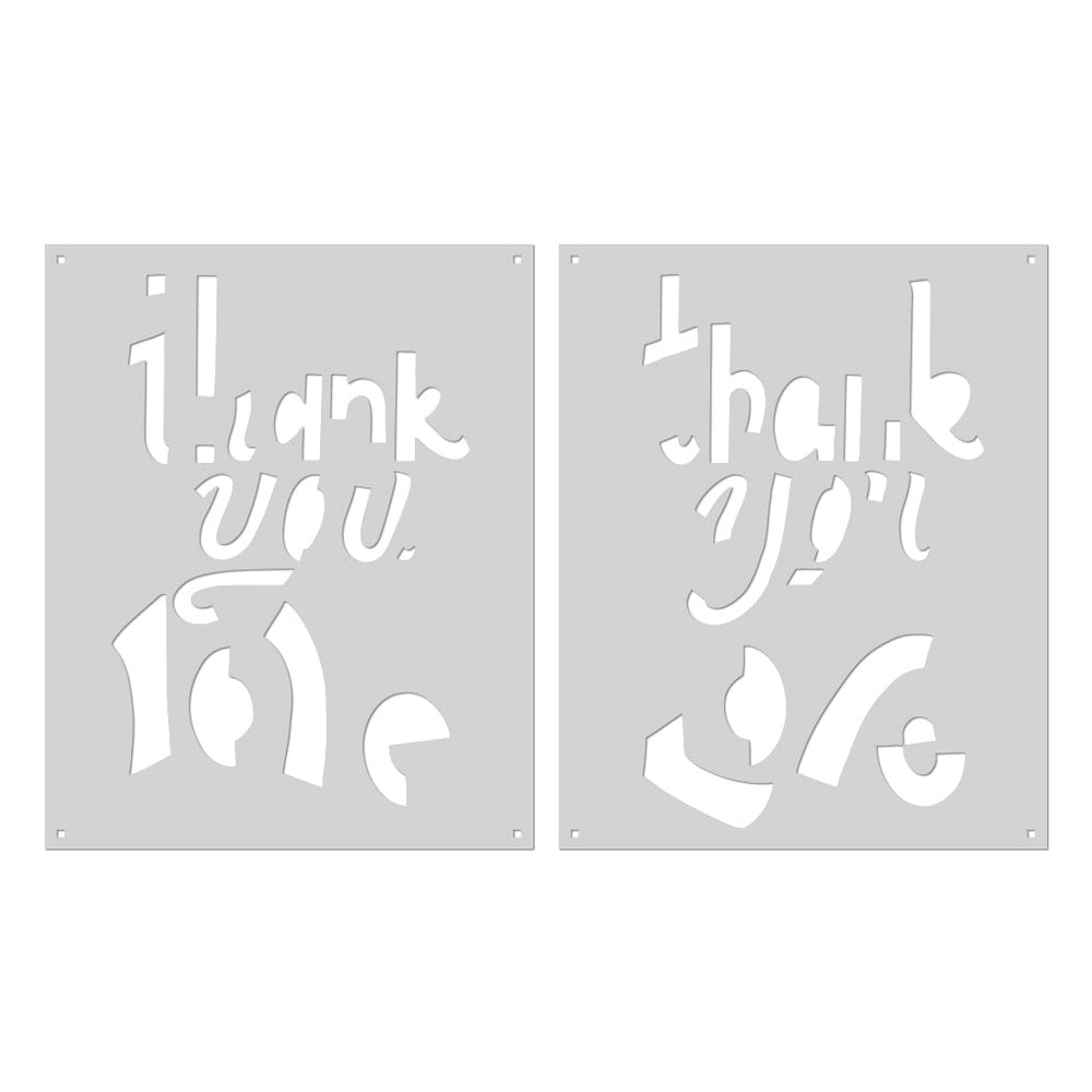 Color Layering Thank You Love Stencils