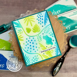 Leaves and Abstract Shapes Stencil