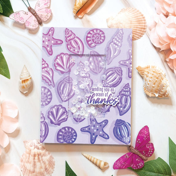 Color Layering Seashells Stencils