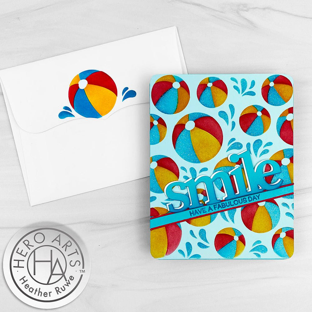 Color Layering Beach Ball Stencils