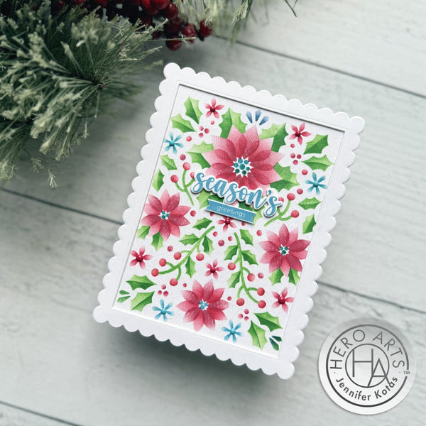 Color Layering Poinsettia Pattern Stencils