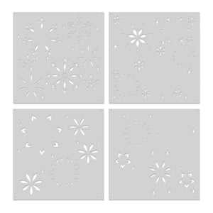 SA285 Color Layering Snowflake Stencils - Hero Arts