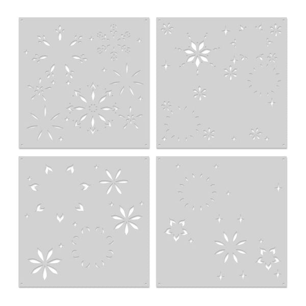SA285 Color Layering Snowflake Stencils - Hero Arts