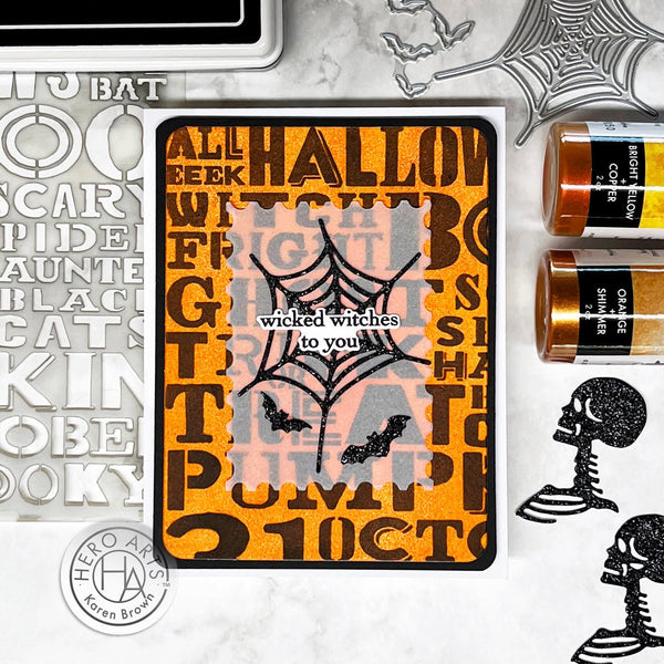 Halloween Words Stencil
