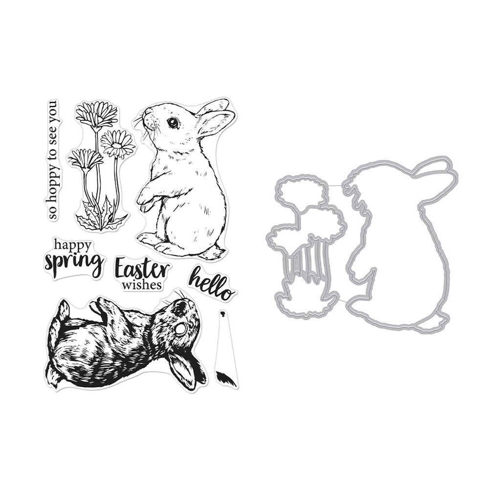 Color Layering Bunny Stamp & Cut