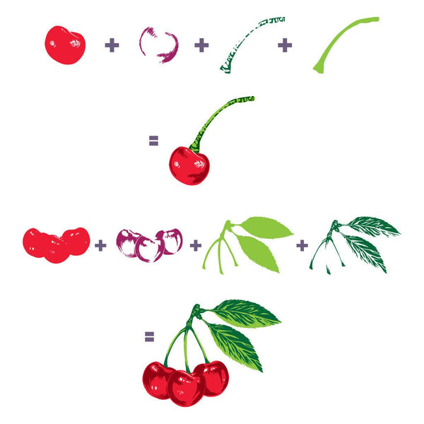 Color Layering Cherries Stamp & Cut
